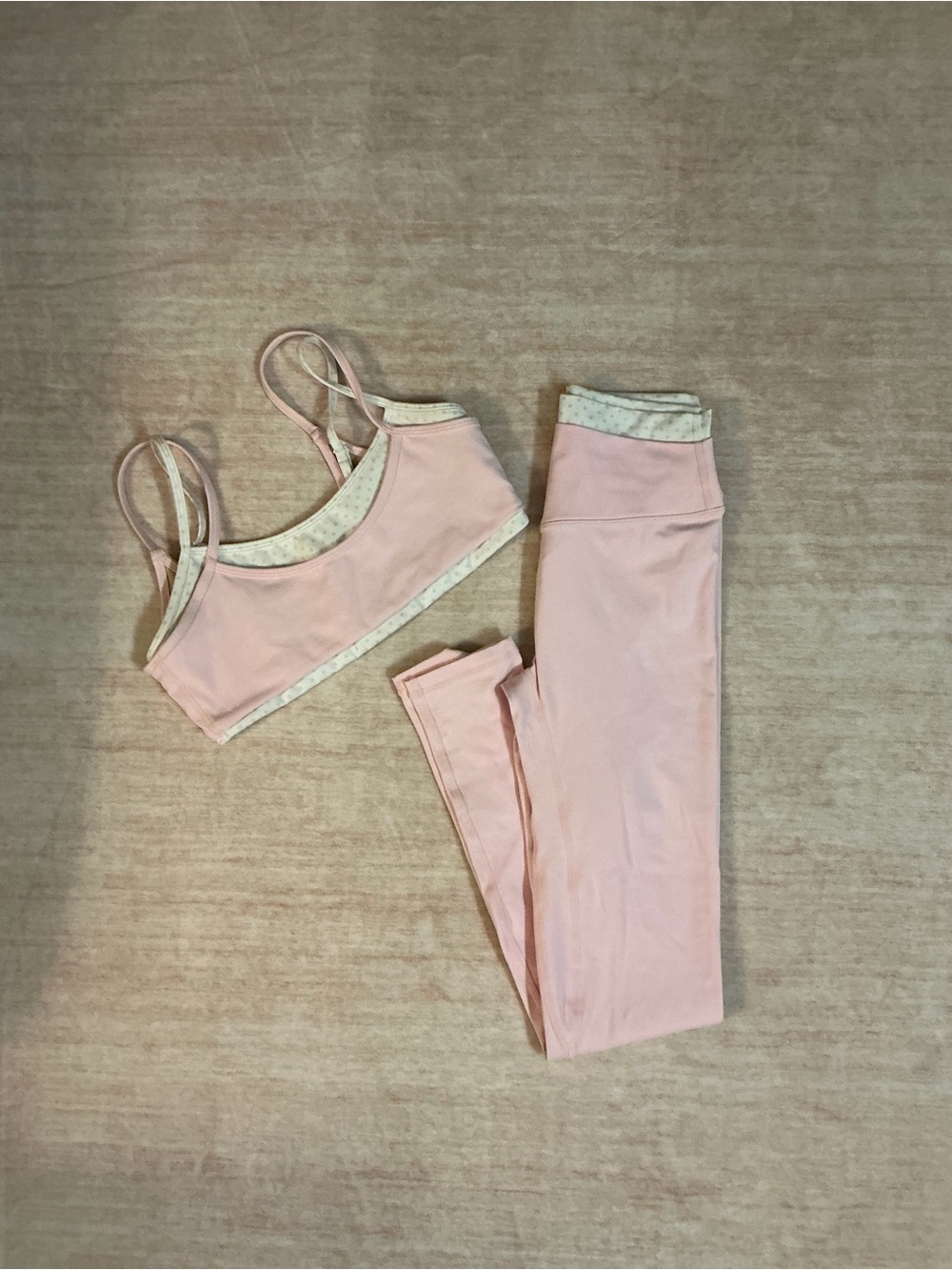 Liaison The Label Pink Polka Leggings and Sports Bra Set
